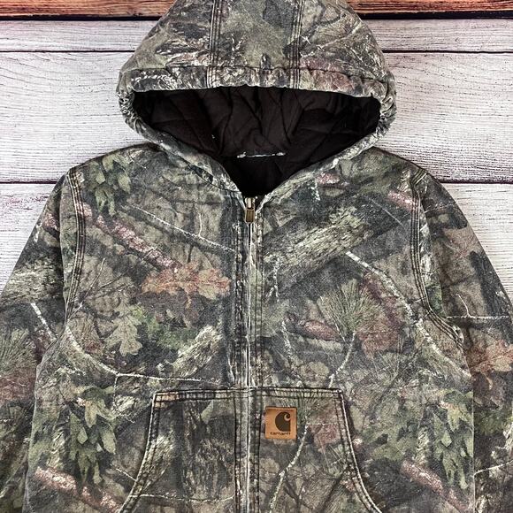 Vintage Carhartt Camouflage Heavy Denim Work Coat - Picture 2 of 7